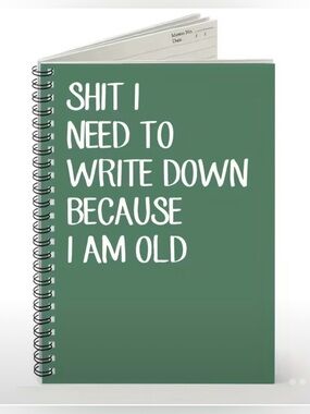Spiral Notebook - Green Cover with Humorous Quote - Great Birthday Gift 😂